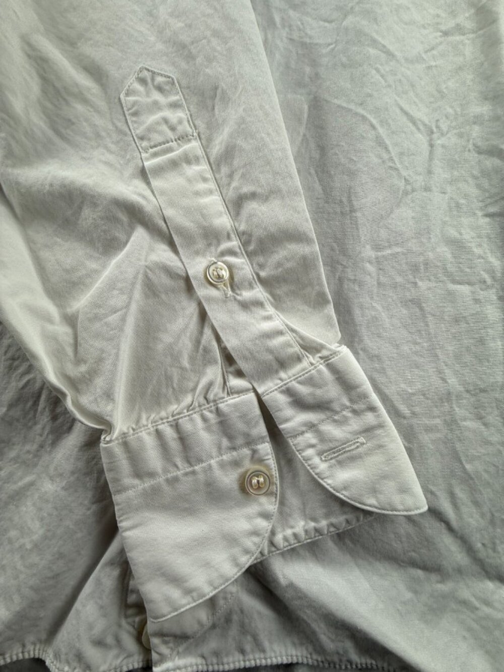 Lorenzini Italy 15.5 (39) White Button Up Shirt Long Sleeve Pocket Cotton Men - Picture 10 of 16